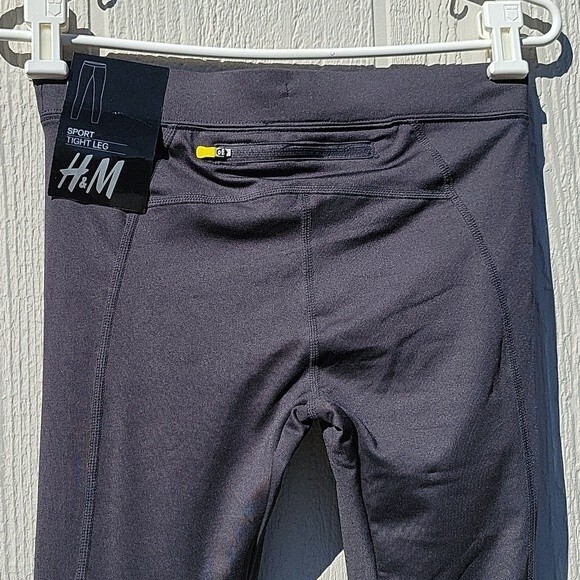 H&M Sport NWT Gray Skinny Leg Athletic Training Workout Exercise Pant sz Small - Picture 7 of 16